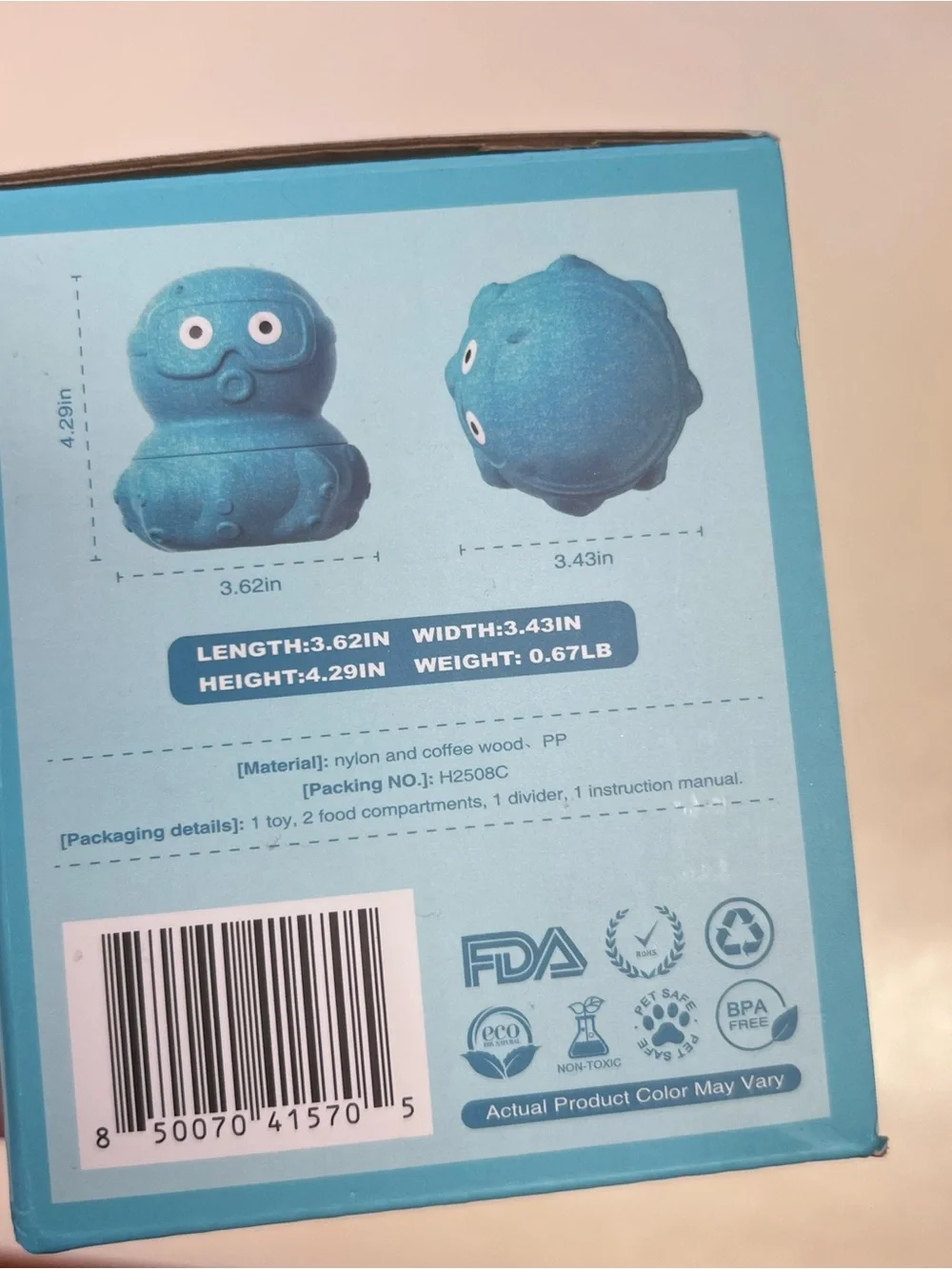 NIB Multi-Functional Dog Enrichment Toy - Blue Octopus Design Frozen Treats